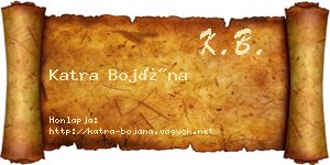 Katra Bojána névjegykártya